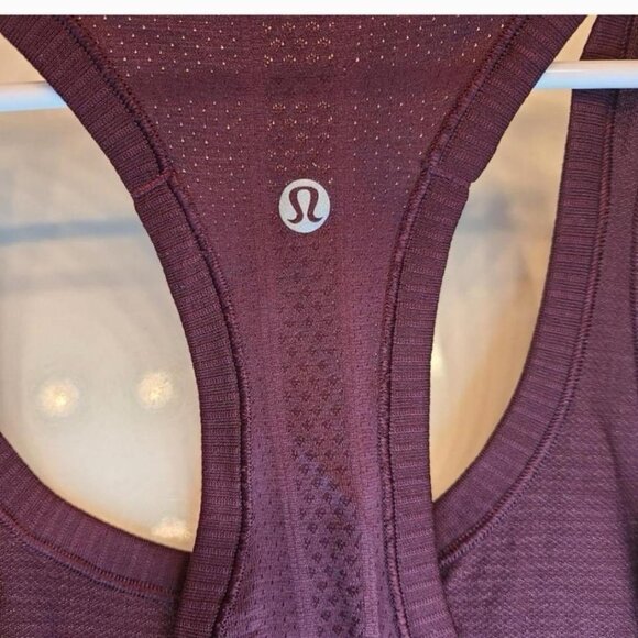 Lululemon Tank Top Womens Maroon Swiftly Tech Racerback Size 10 - Picture 3 of 5